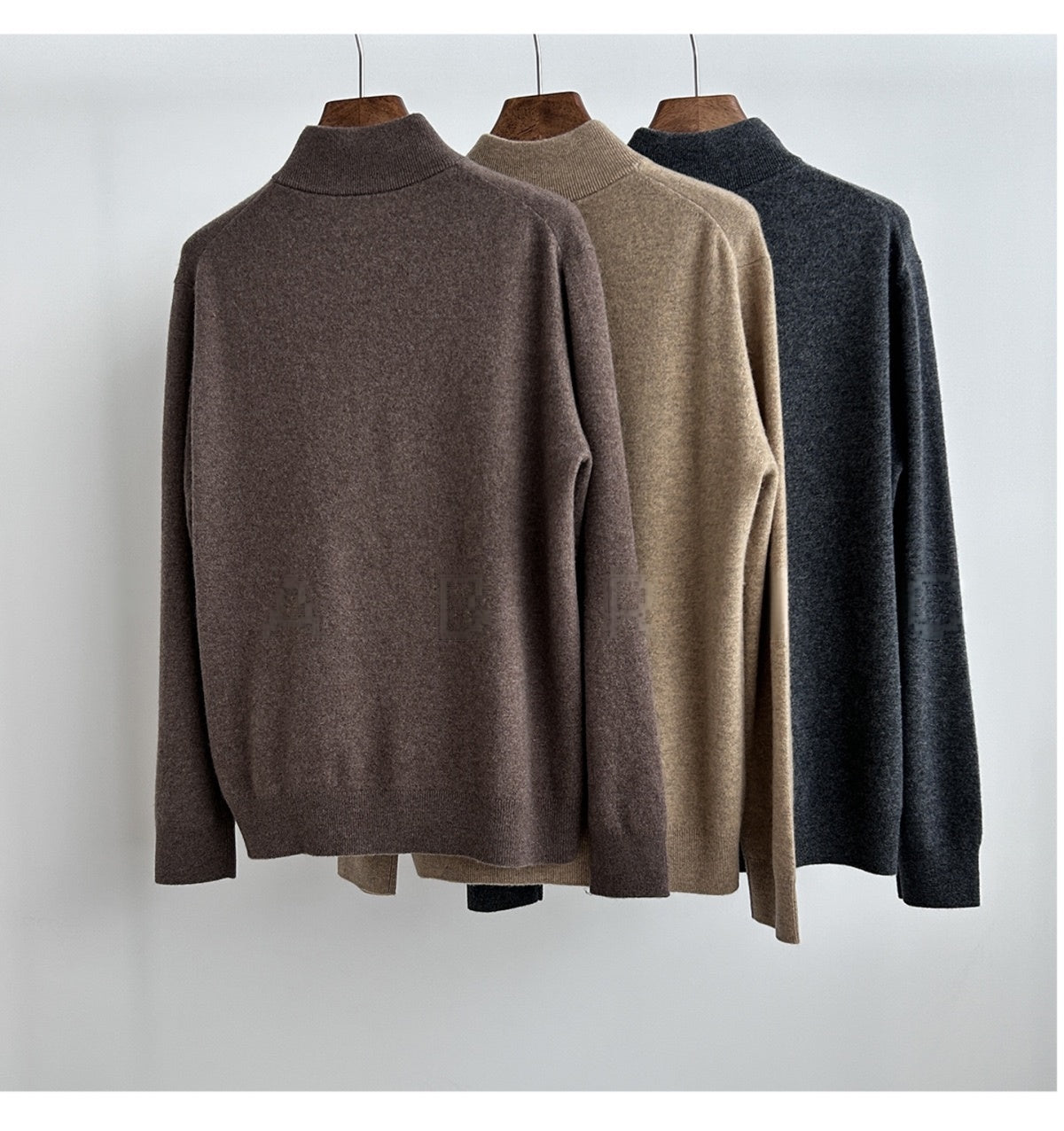 Cashmere Wool Quarter Zip Sweater